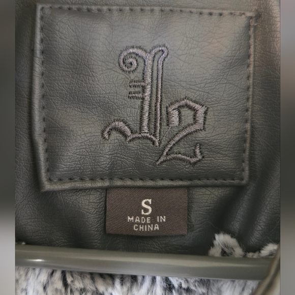 J2 Vegan Leather Gray Motorcycle Jacket Size Small - Picture 5 of 7